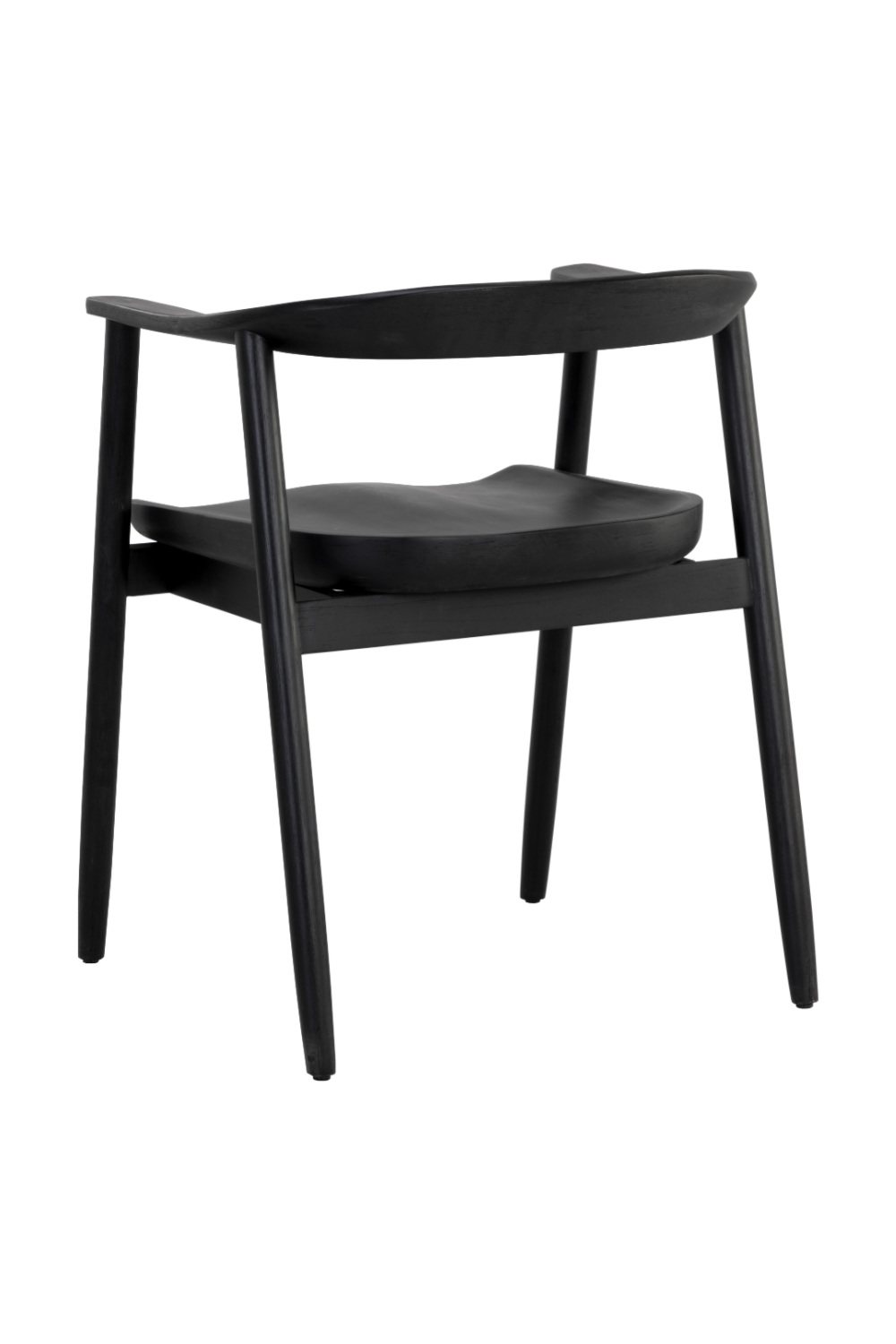 Modern European furniture - Black Acacia Wood Dining Armchair - www.oroa.com | Oroa.com