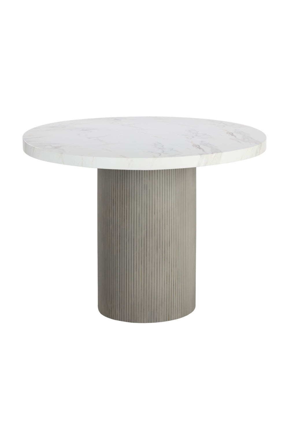 Modern European furniture - Round Marble-Look Indoor/Outdoor Dining Table - www.oroa.com