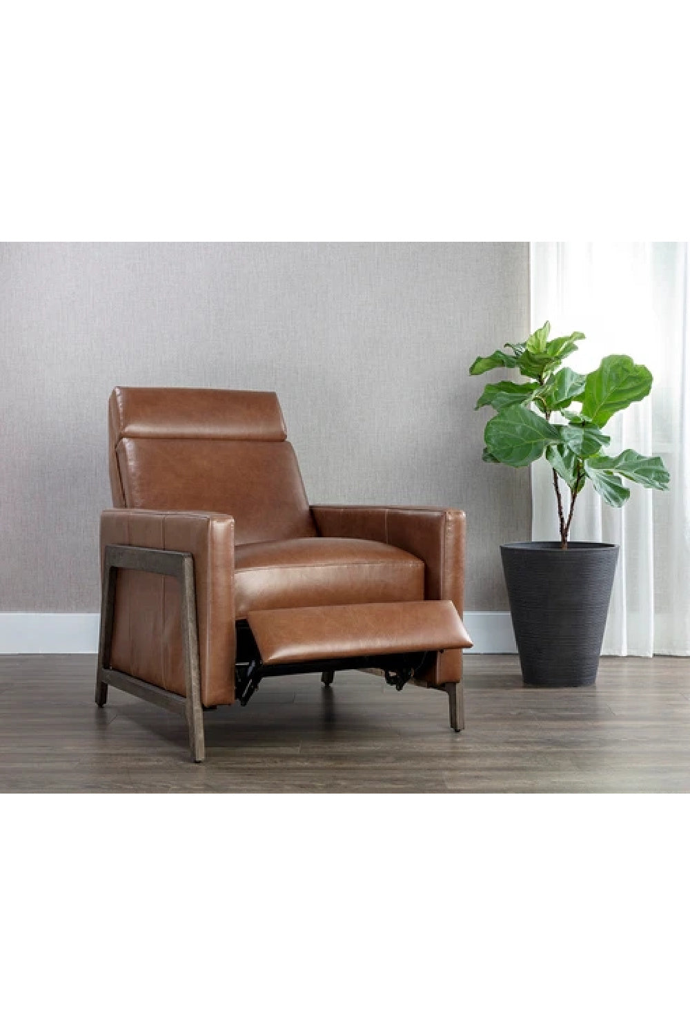 Modern European furniture - Brown Leather Recliner Chair - www.oroa.com