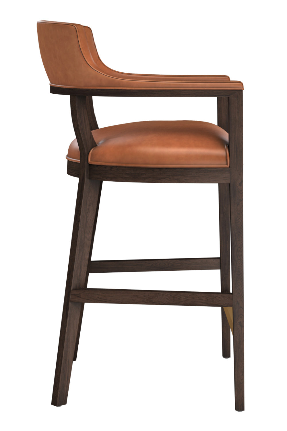 Oak Wood Frame Leather Barstool | Splendido Brylea | Oroa.com