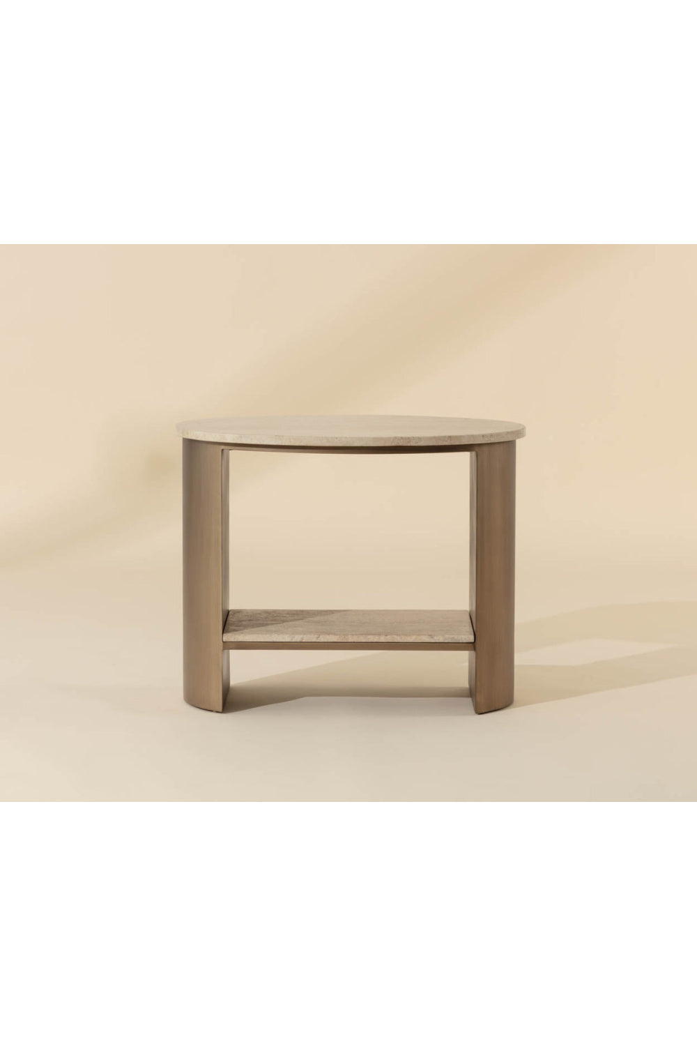 Oval Travertine Side Table | Splendido Roshni | Oroa.com