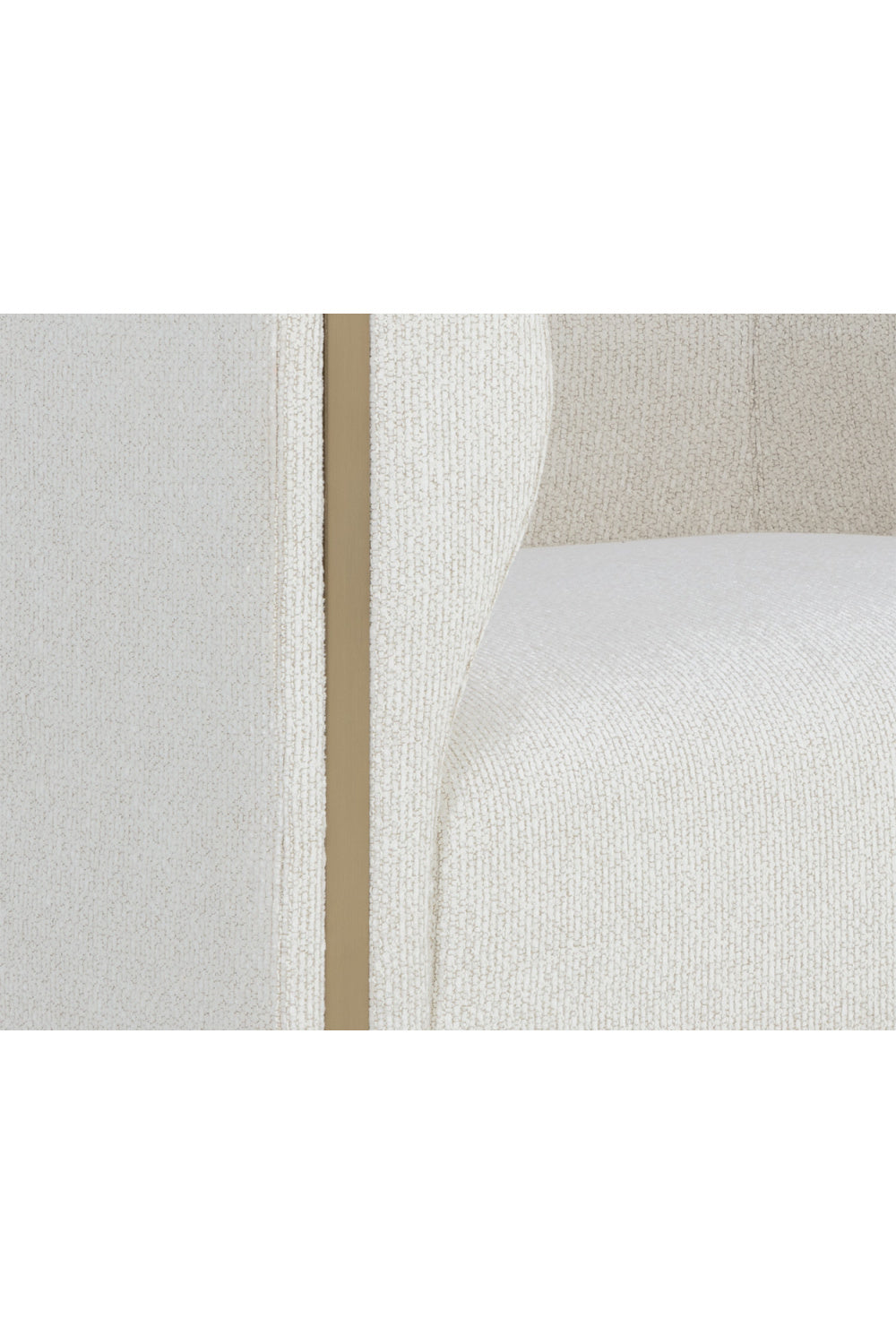 Modern European furniture - Gold Inlay Curved Lounge Chair - www.oroa.com | Oroa.com