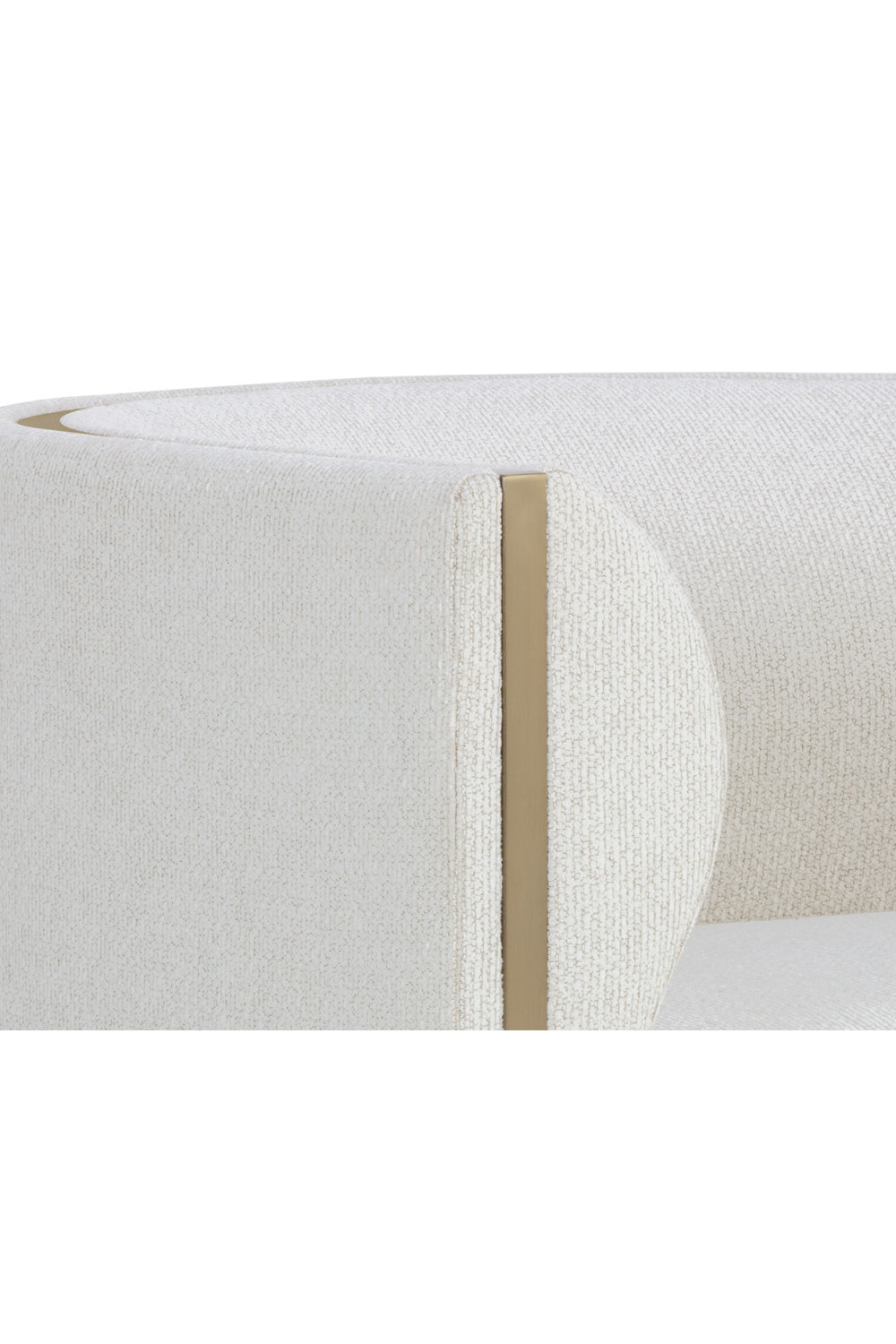 Modern European furniture - Gold Inlay Curved Lounge Chair - www.oroa.com | Oroa.com