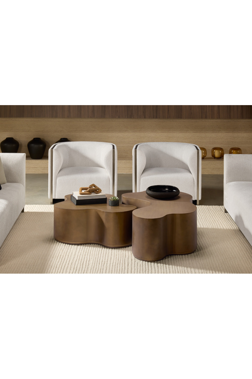 Modern European furniture - Gold Inlay Curved Lounge Chair - www.oroa.com | Oroa.com