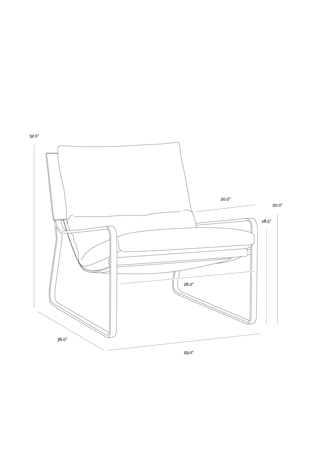 Modern European furniture - Scooped Leather Lounge Chair - www.oroa.com | Oroa.com