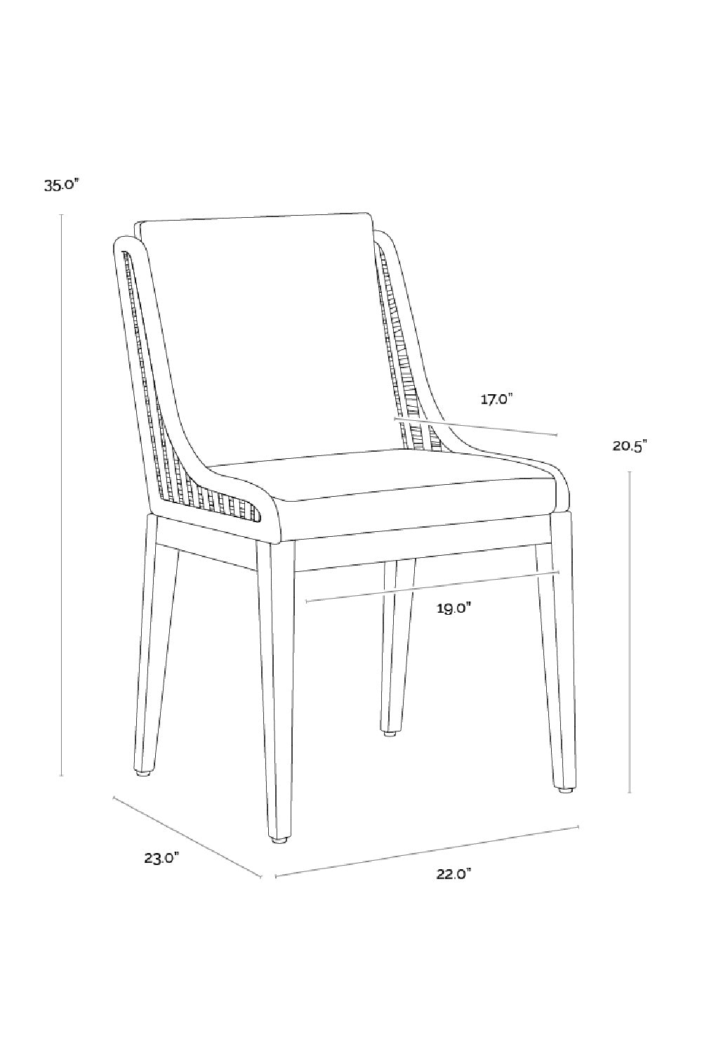 Modern European furniture - Contemporary Indoor/Outdoor Teak & Woven Dining Chair - www.oroa.com | Oroa.com
