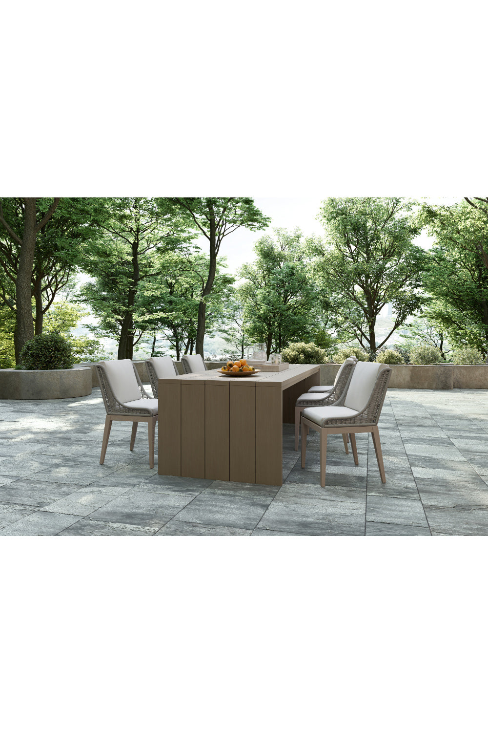 Modern European furniture - Contemporary Indoor/Outdoor Teak & Woven Dining Chair - www.oroa.com | Oroa.com