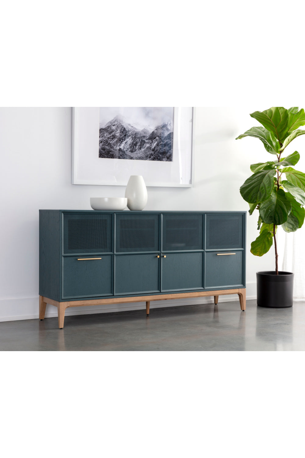 Modern European furniture - Teal Oak Sideboard - www.oroa.com | Oroa.com