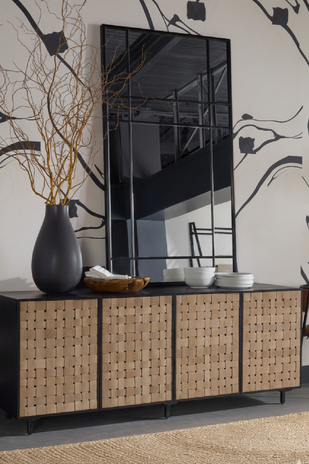 Modern European furniture - Sueded Tan Leather Sideboard - www.oroa.com