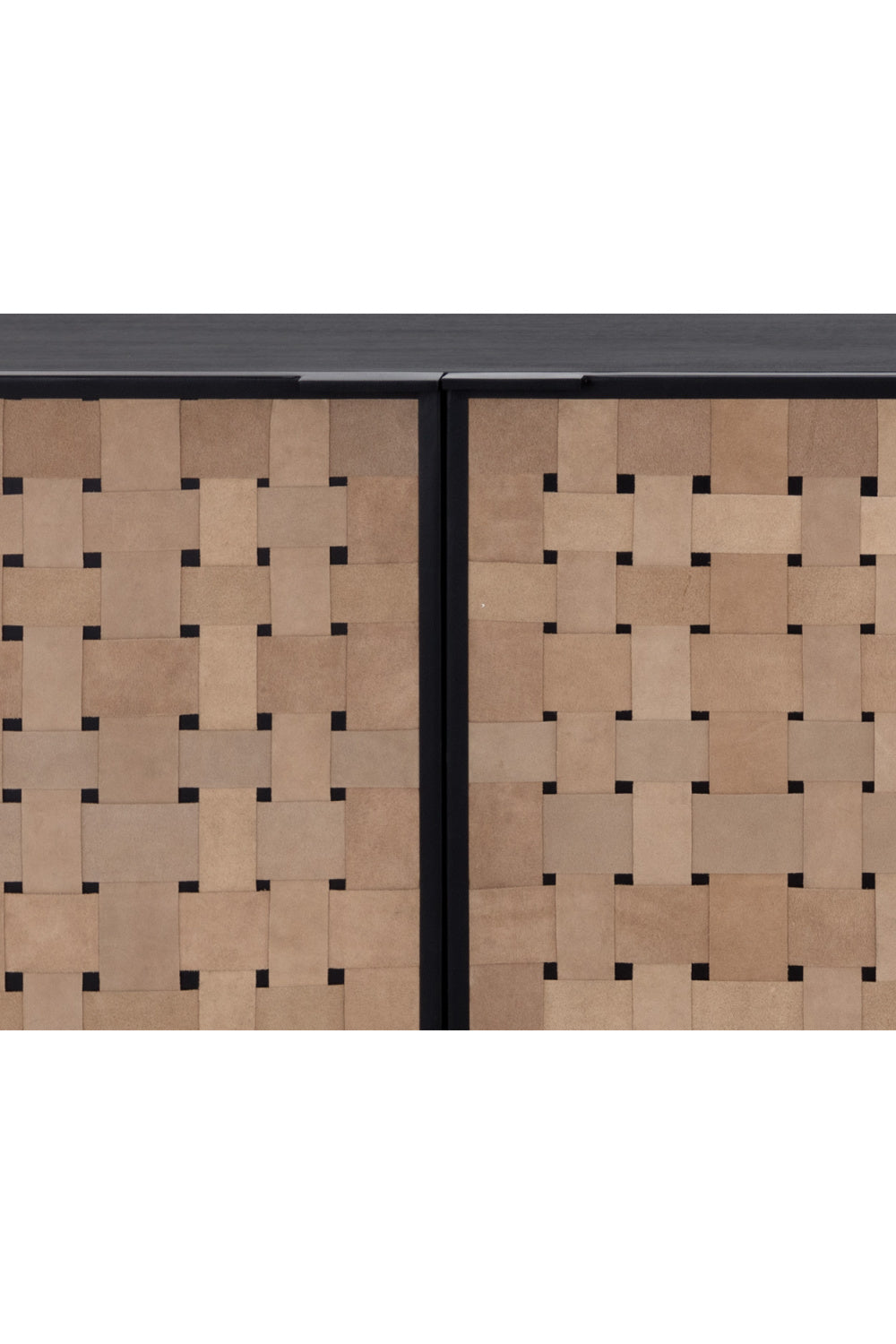 Modern European furniture - Sueded Tan Leather Sideboard - www.oroa.com