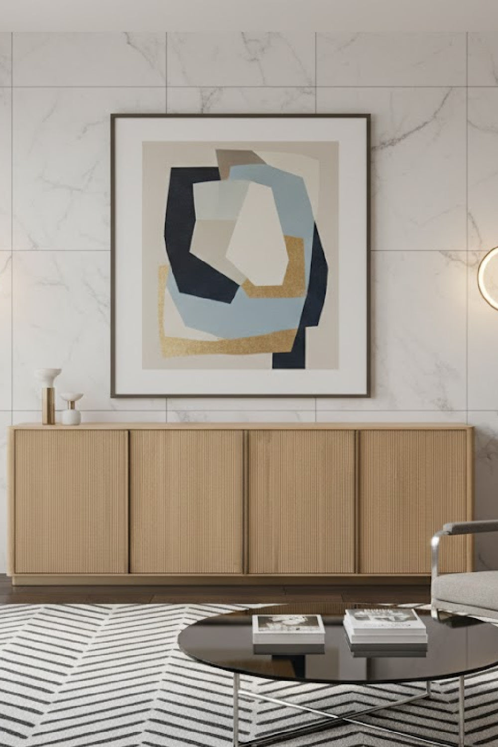 Modern European furniture - Oak 4-Door Sideboard - www.oroa.com | Oroa.com
