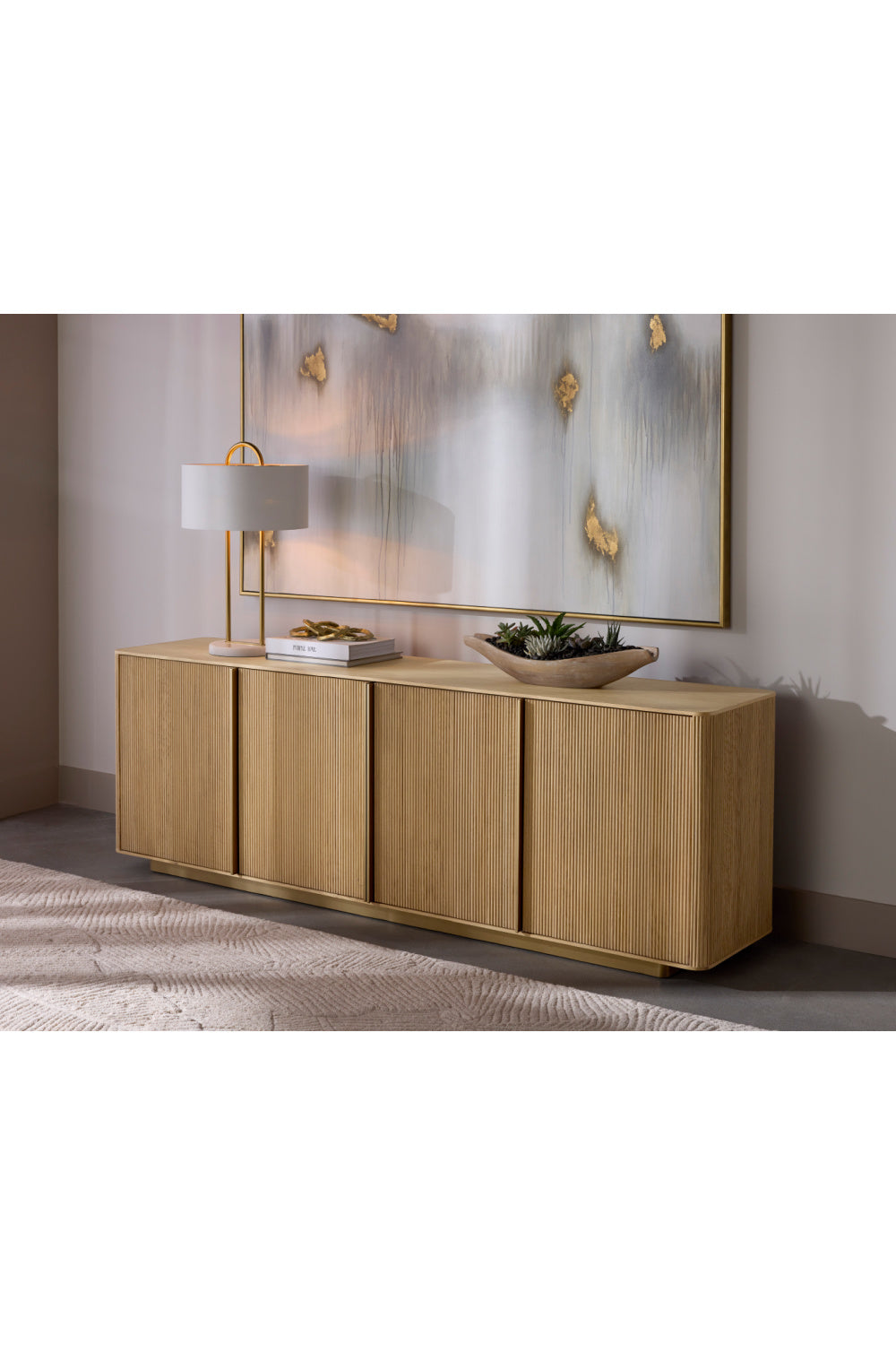 Modern European furniture - Oak 4-Door Sideboard - www.oroa.com | Oroa.com