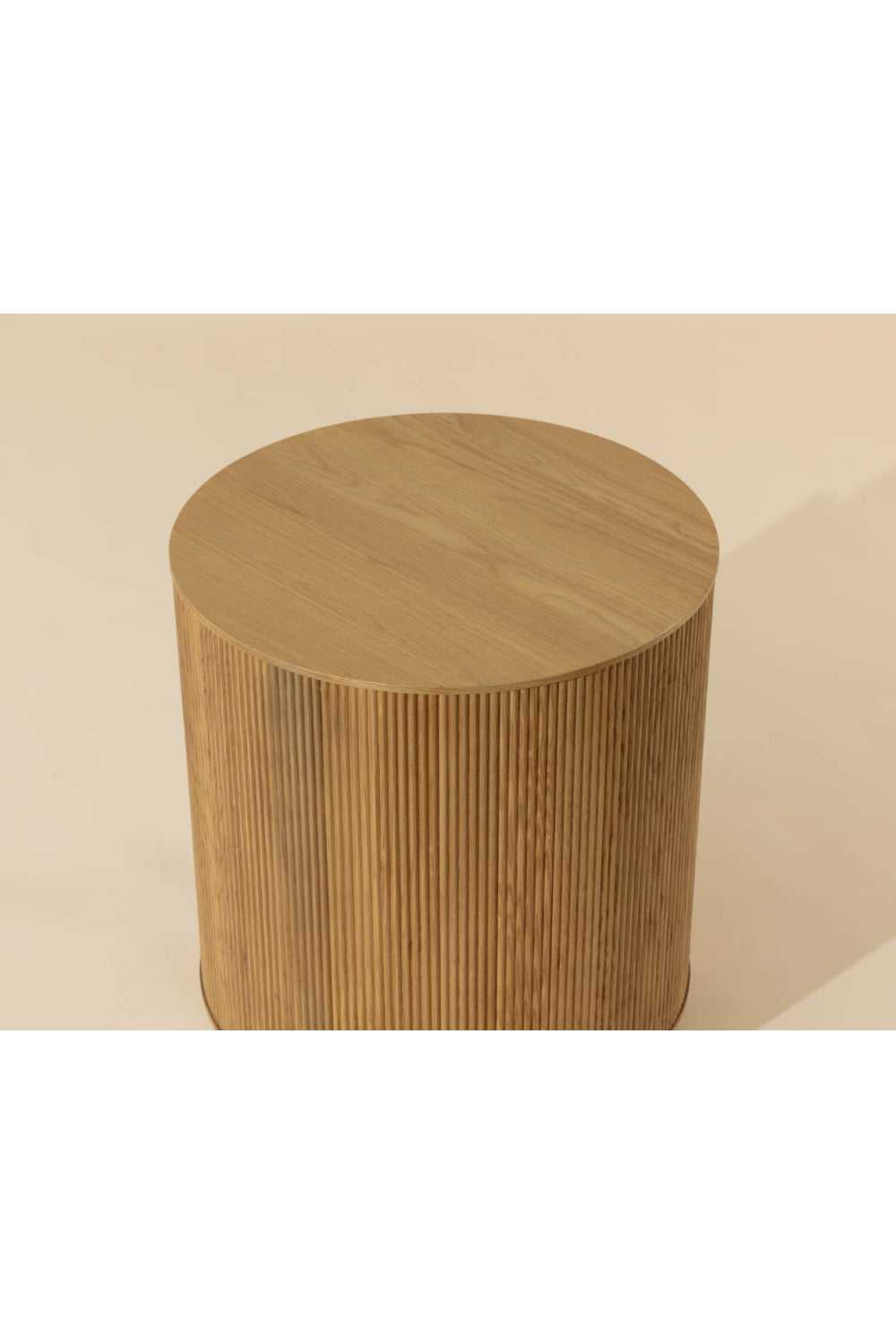 Modern European furniture - Reeded Oak Side Table - www.oroa.com | Oroa.com