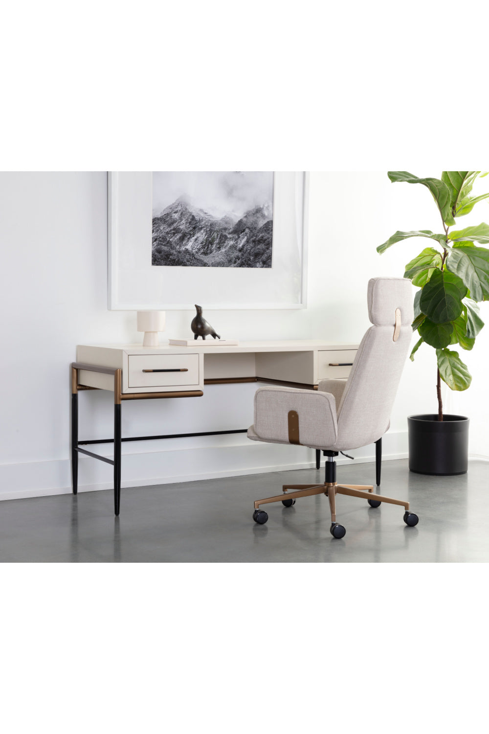Modern European furniture - Painted Wood Office Desk - www.oroa.com | Oroa.com