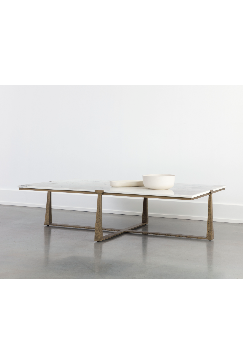 Modern European furniture - Rectangular White Marble Coffee Table - www.oroa.com | Oroa.com