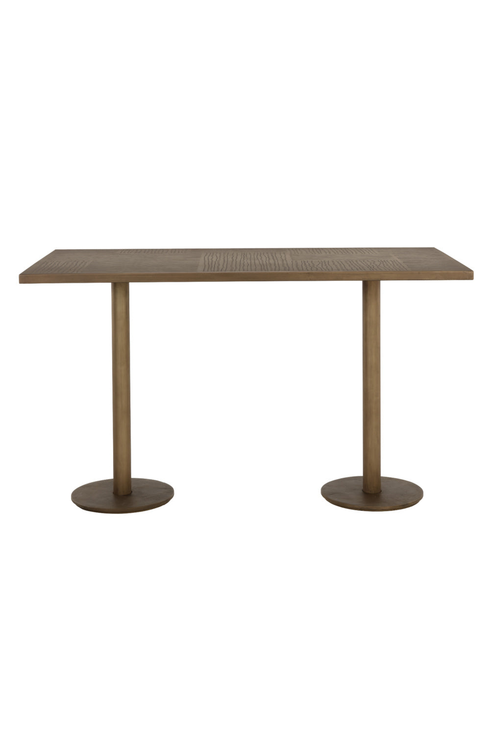 Modern European furniture - Antique Brass Rectangular Bar Table - www.oroa.com