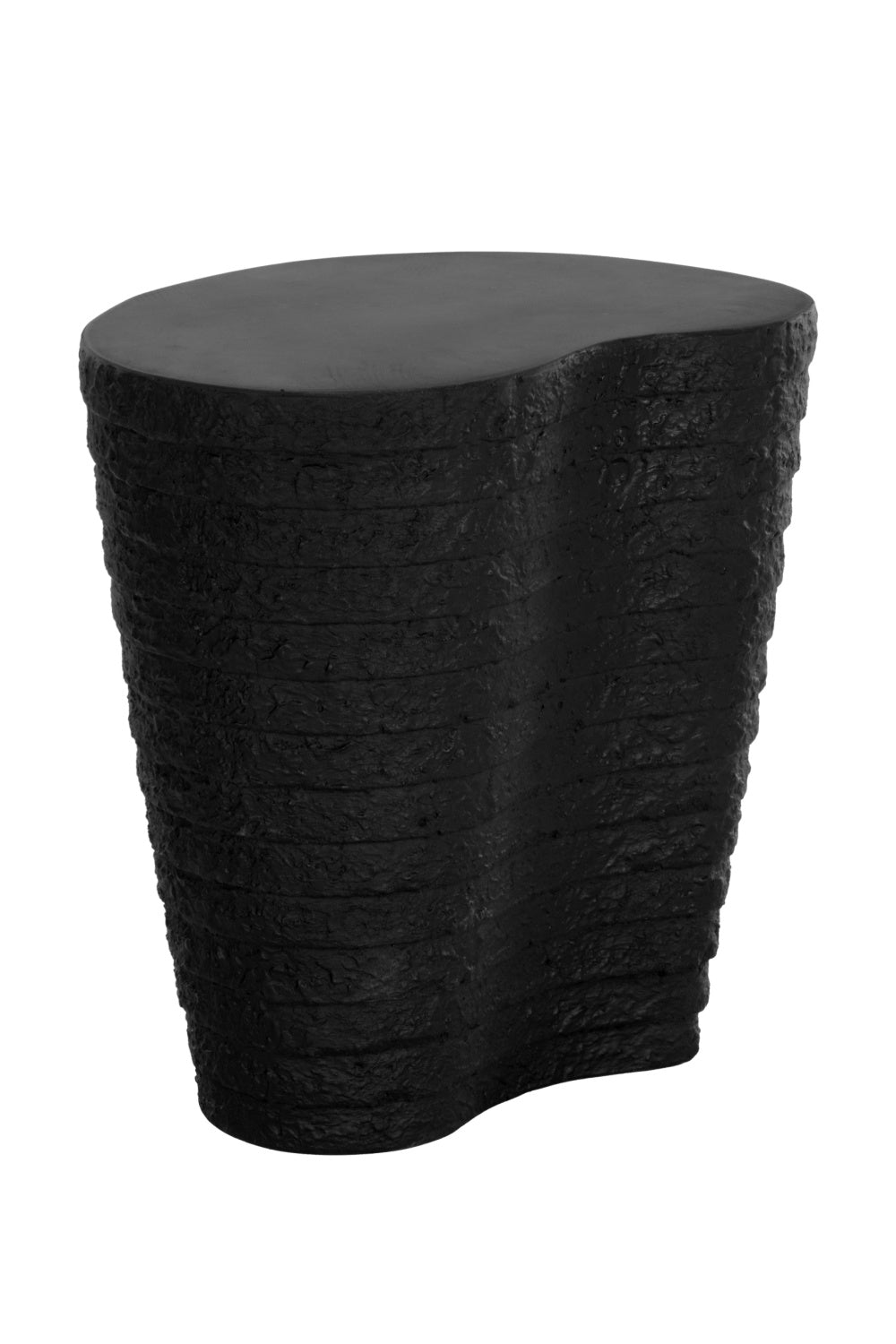 Modern European furniture - Black Ridged Indoor/Outdoor End Table - www.oroa.com | Oroa.com