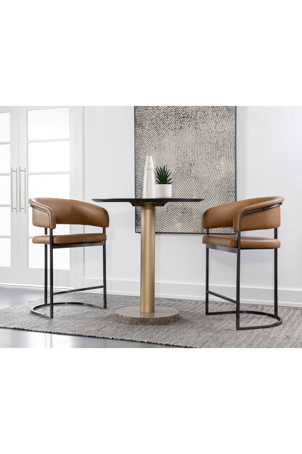 Brown Cantilevered Counter Stool | Oroa.com