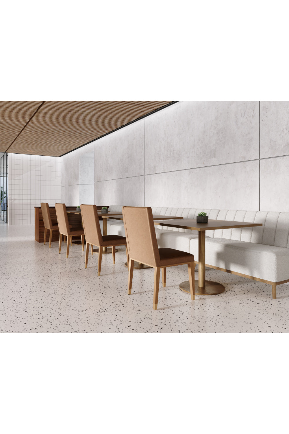 Modern European furniture - Rustic Oak Base Dining Chairs (2) - www.oroa.com | Oroa.com