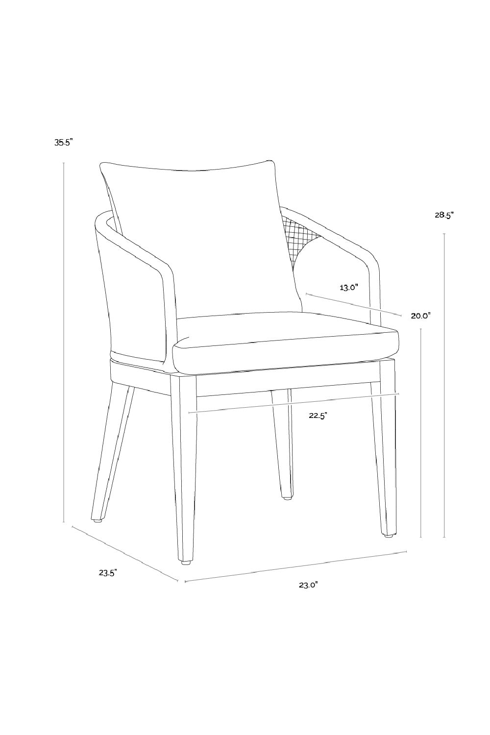 Modern European furniture - Contemporary Indoor/Outdoor Weave & Teak Dining Chair - www.oroa.com | Oroa.com