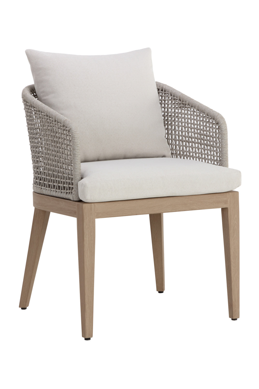 Modern European furniture - Contemporary Indoor/Outdoor Weave & Teak Dining Chair - www.oroa.com | Oroa.com