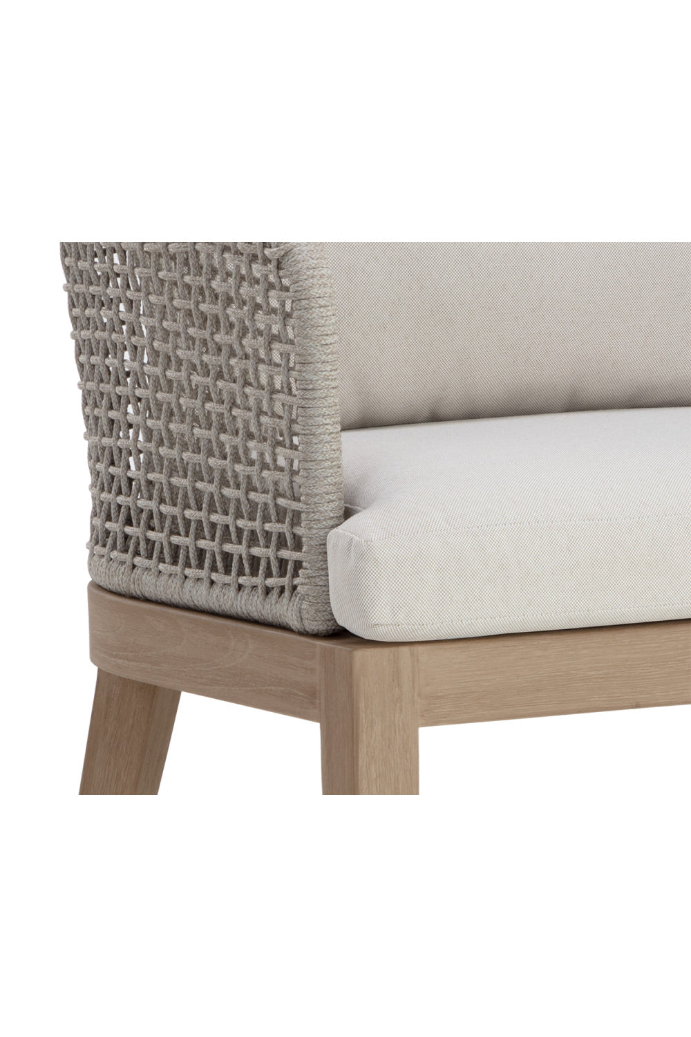 Modern European furniture - Contemporary Indoor/Outdoor Weave & Teak Dining Chair - www.oroa.com | Oroa.com