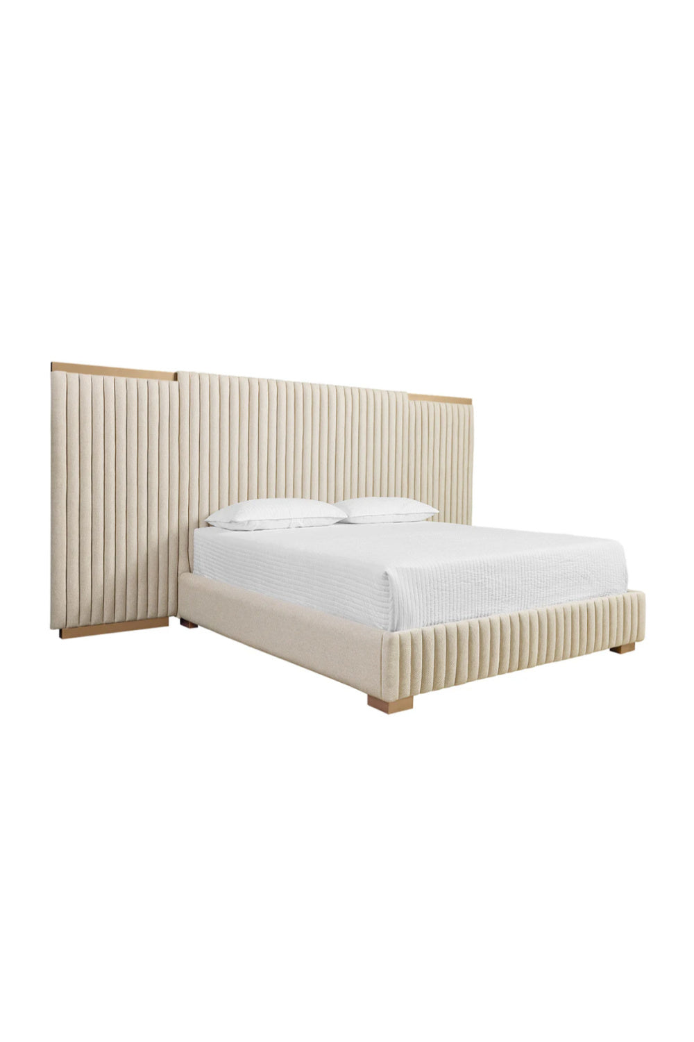 Modern European furniture - Channeled Panel Headboard King Bed - www.oroa.com | Oroa.com
