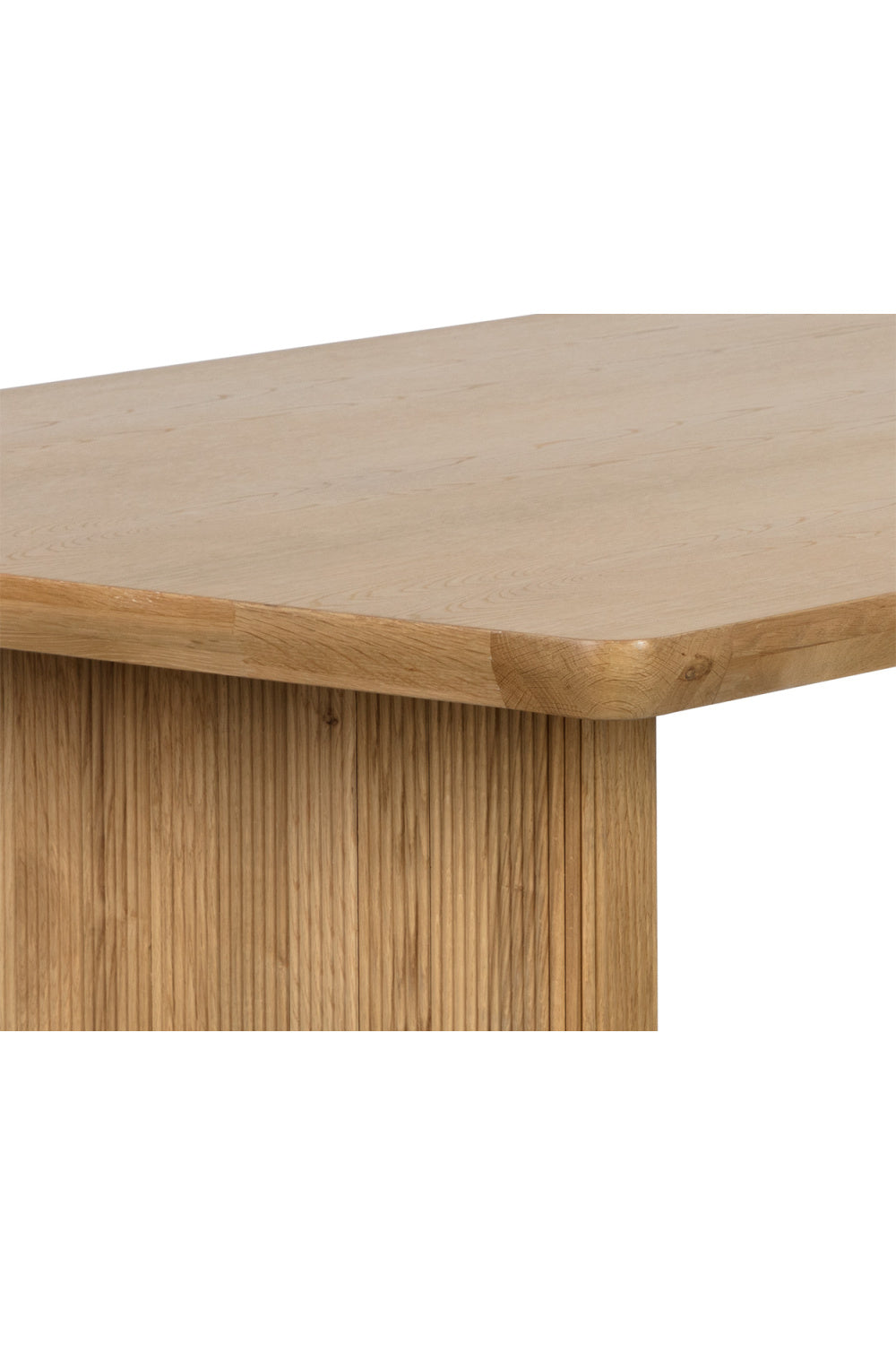 Modern European furniture - Chamfered Edge Oak Dining Table - www.oroa.com | Oroa.com