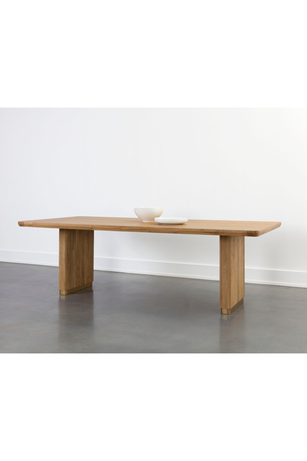 Modern European furniture - Chamfered Edge Oak Dining Table - www.oroa.com | Oroa.com