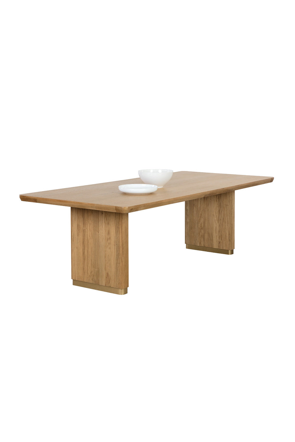 Modern European furniture - Chamfered Edge Oak Dining Table - www.oroa.com | Oroa.com