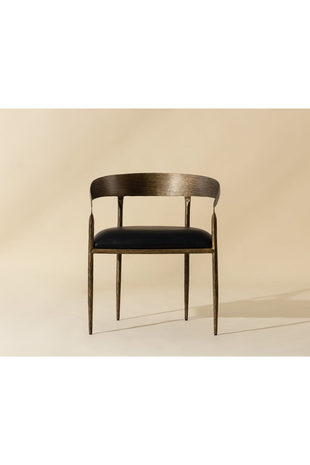 Modern European furniture - Antique Brass Framed Dining Chair - www.oroa.com | Oroa.com