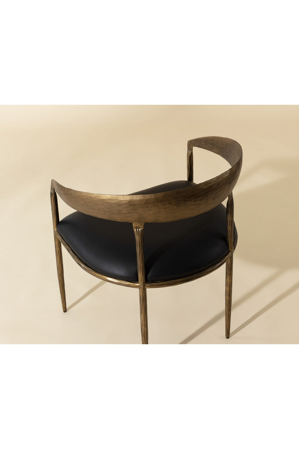 Modern European furniture - Antique Brass Framed Dining Chair - www.oroa.com | Oroa.com
