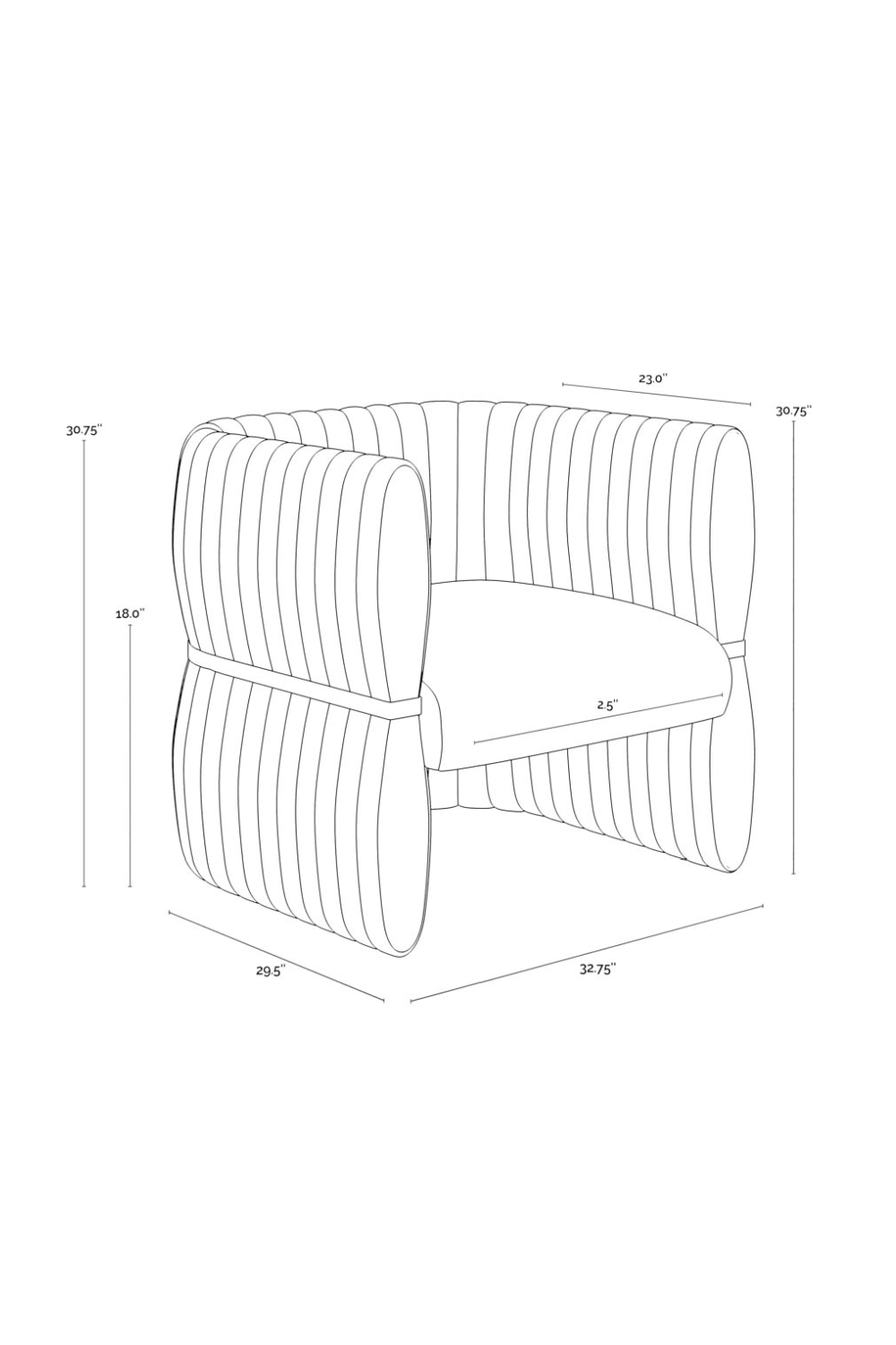 Modern European furniture - Leather Channeled Lounge Chair - www.oroa.com | Oroa.com