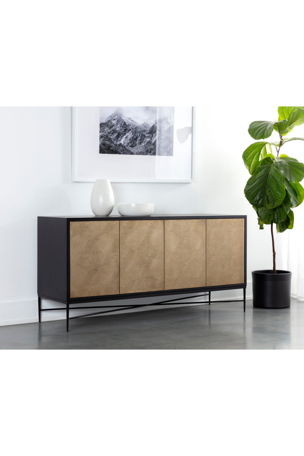 Modern European furniture - Gold 4-Door Sideboard - www.oroa.com | Oroa.com