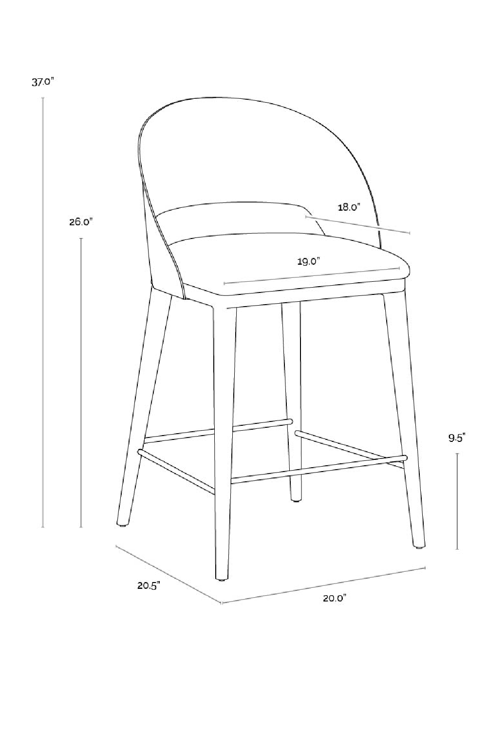 Modern European furniture - Modern Metal Counter Stool - www.oroa.com | Oroa.com