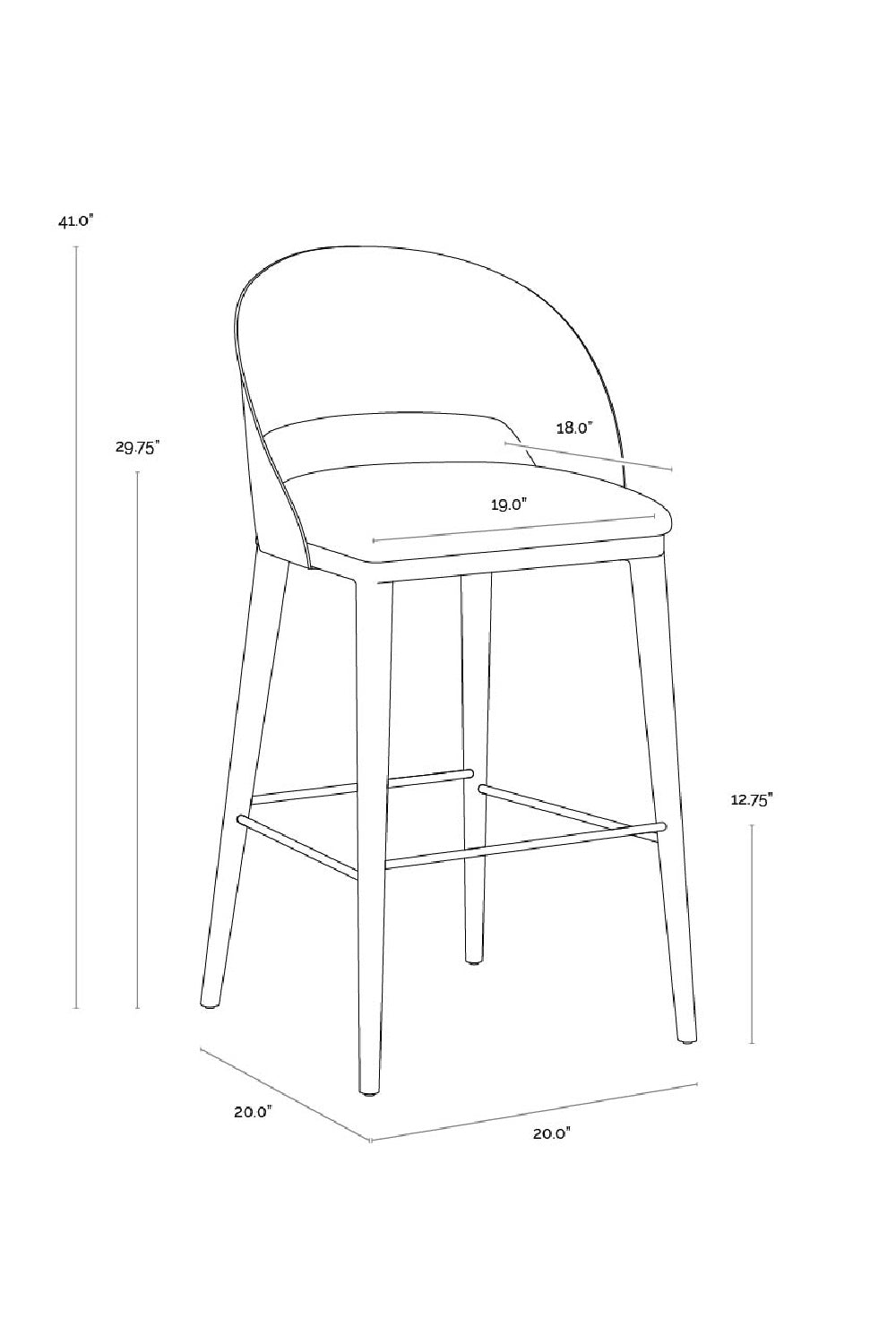 Modern European furniture - Brown Leather Seat Bar Stool - www.oroa.com