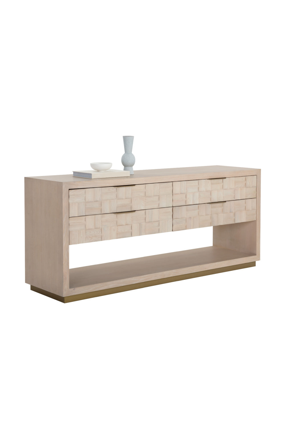 Modern European furniture - Oak Wood Tile 4-Drawer Dresser - www.oroa.com | Oroa.com