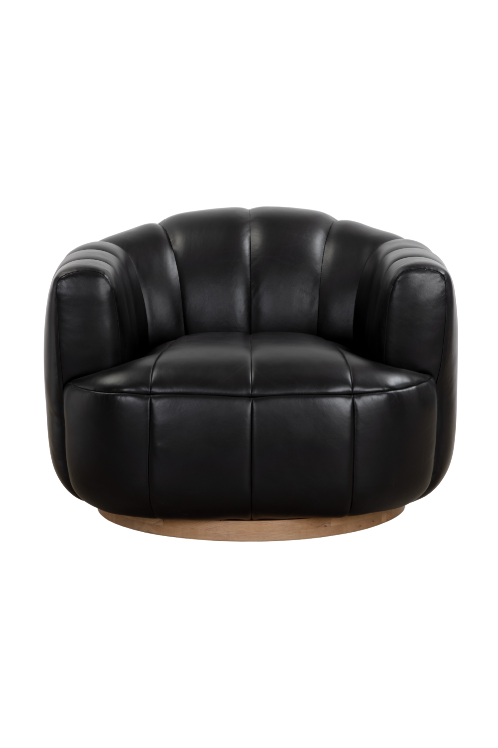 Modern European furniture - Oak Base Barrel Swivel Armchair - www.oroa.com | Oroa.com