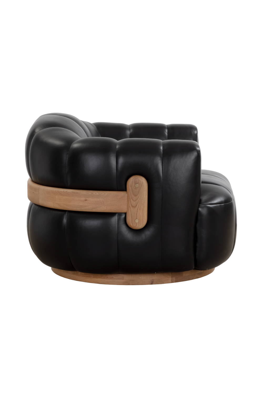 Modern European furniture - Oak Base Barrel Swivel Armchair - www.oroa.com | Oroa.com