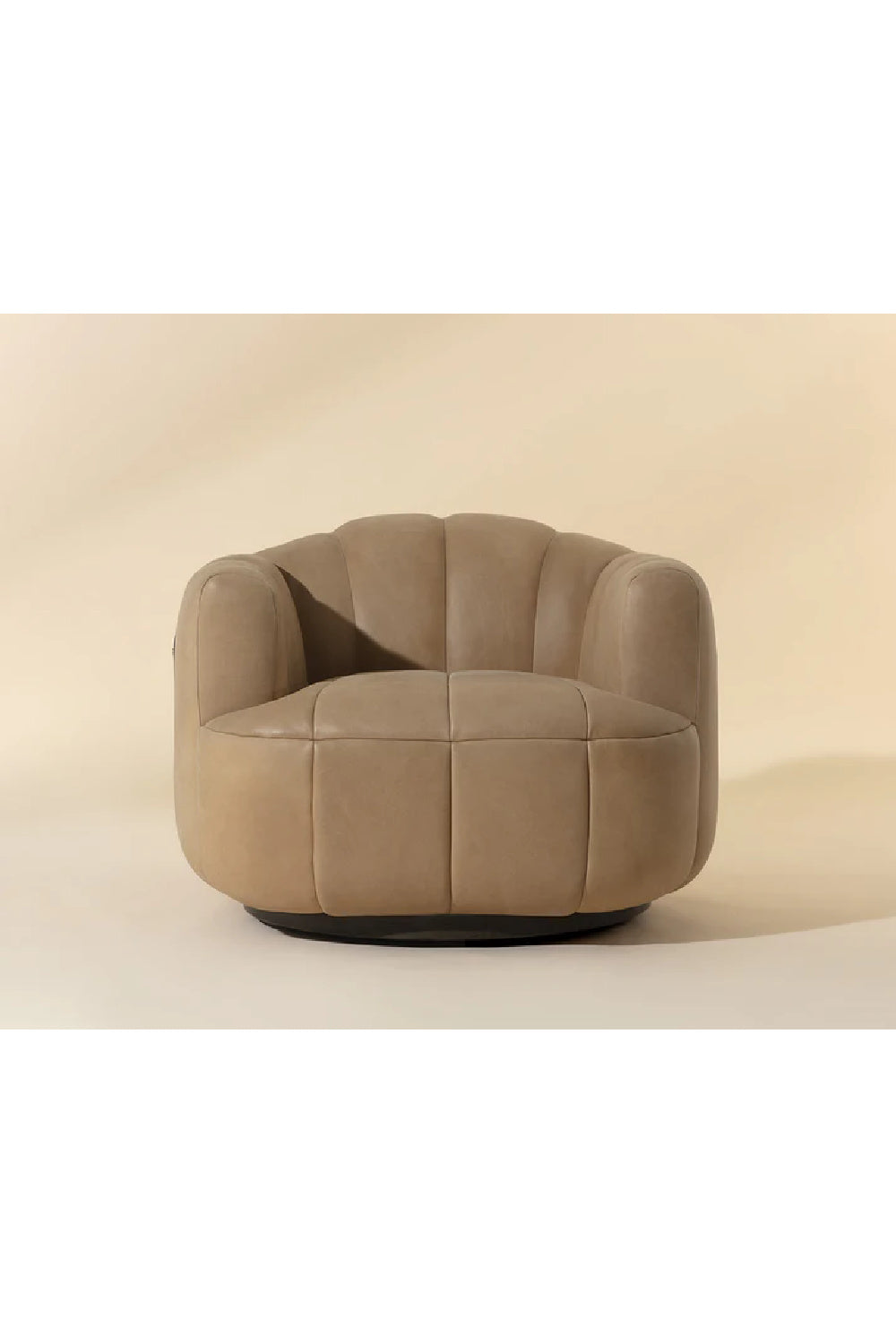 Modern European furniture - Oak Base Barrel Swivel Armchair - www.oroa.com | Oroa.com