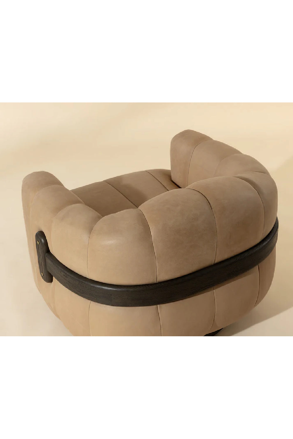 Modern European furniture - Oak Base Barrel Swivel Armchair - www.oroa.com | Oroa.com