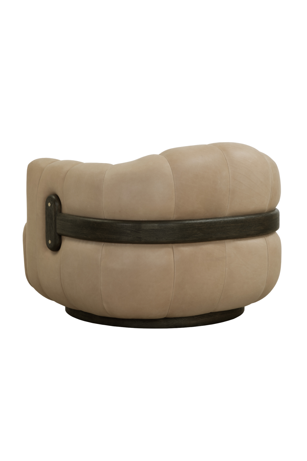 Modern European furniture - Oak Base Barrel Swivel Armchair - www.oroa.com | Oroa.com