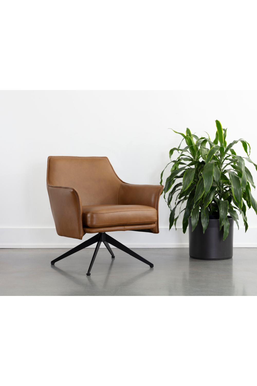 Modern European furniture - Swivel Leather Lounge Chair - www.oroa.com