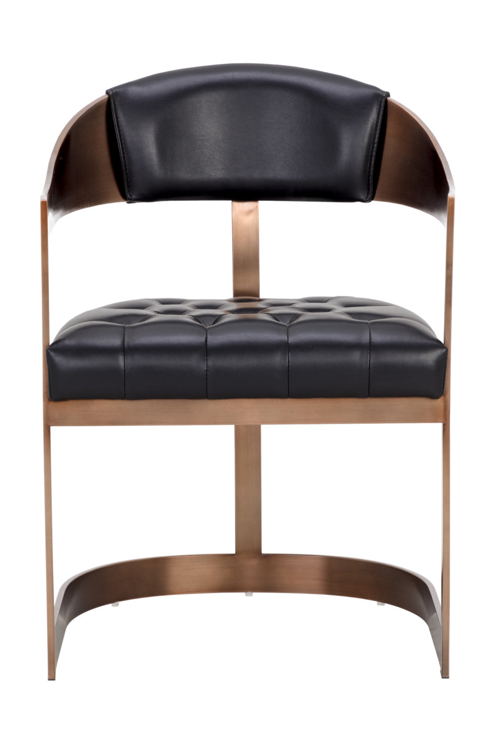 Modern European furniture - Antique Brass Framed Dining Chair - www.oroa.com | Oroa.com