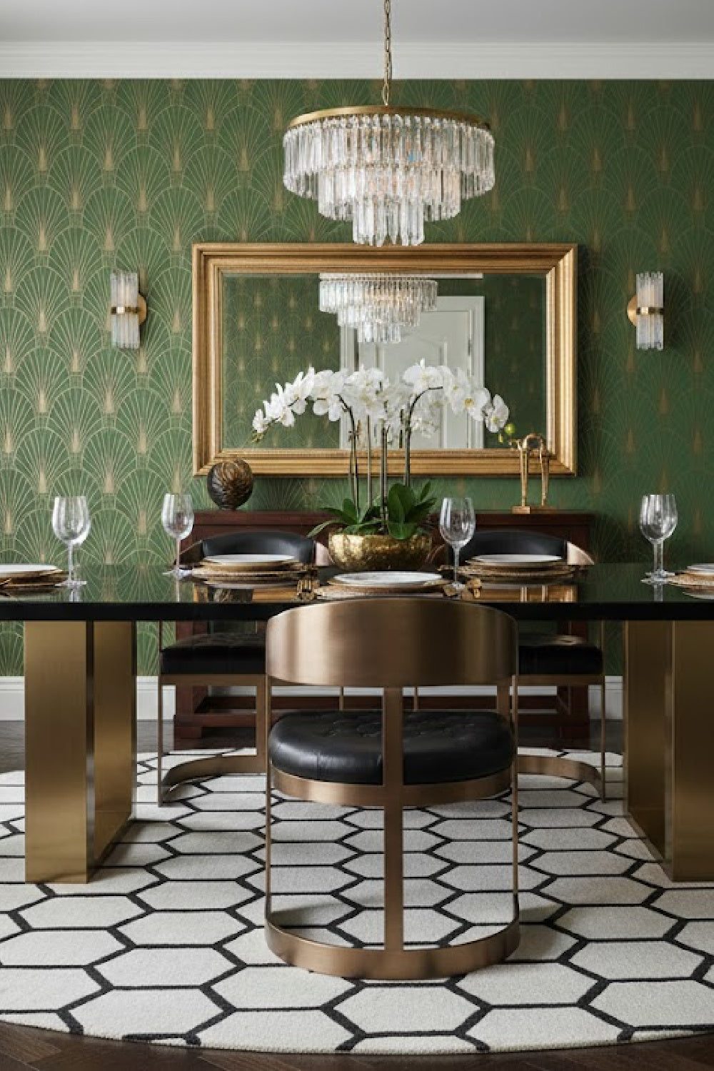 Modern European furniture - Antique Brass Framed Dining Chair - www.oroa.com | Oroa.com