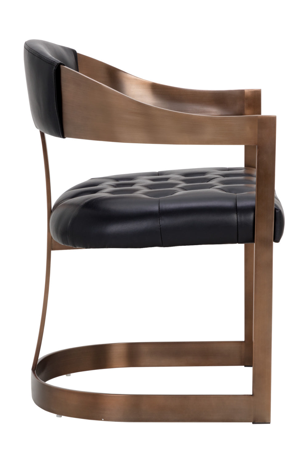 Modern European furniture - Antique Brass Framed Dining Chair - www.oroa.com | Oroa.com
