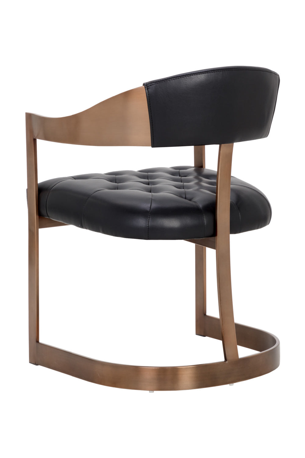 Modern European furniture - Antique Brass Framed Dining Chair - www.oroa.com | Oroa.com