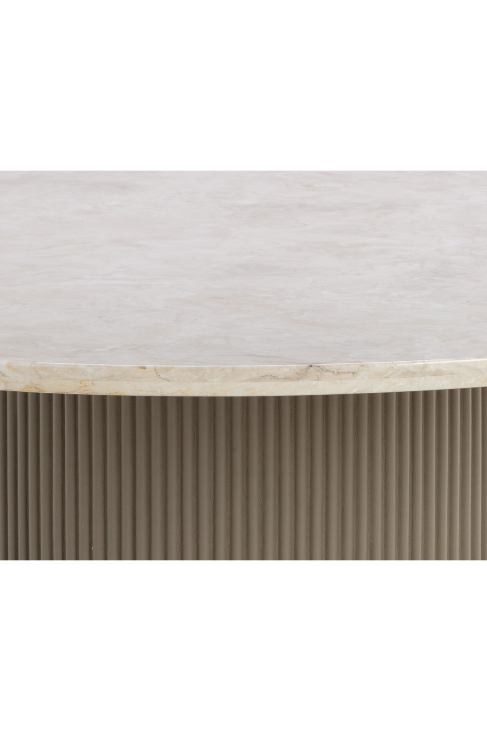 Modern European furniture - Taupe Leather Look Dining Table - www.oroa.com | Oroa.com