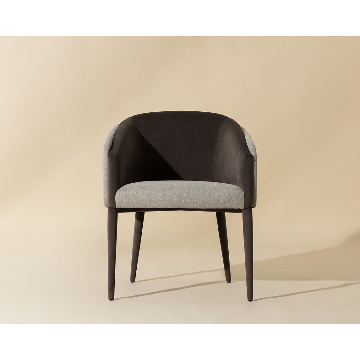 Modern European furniture - Gray Barrel-Back Dining Chair - www.oroa.com