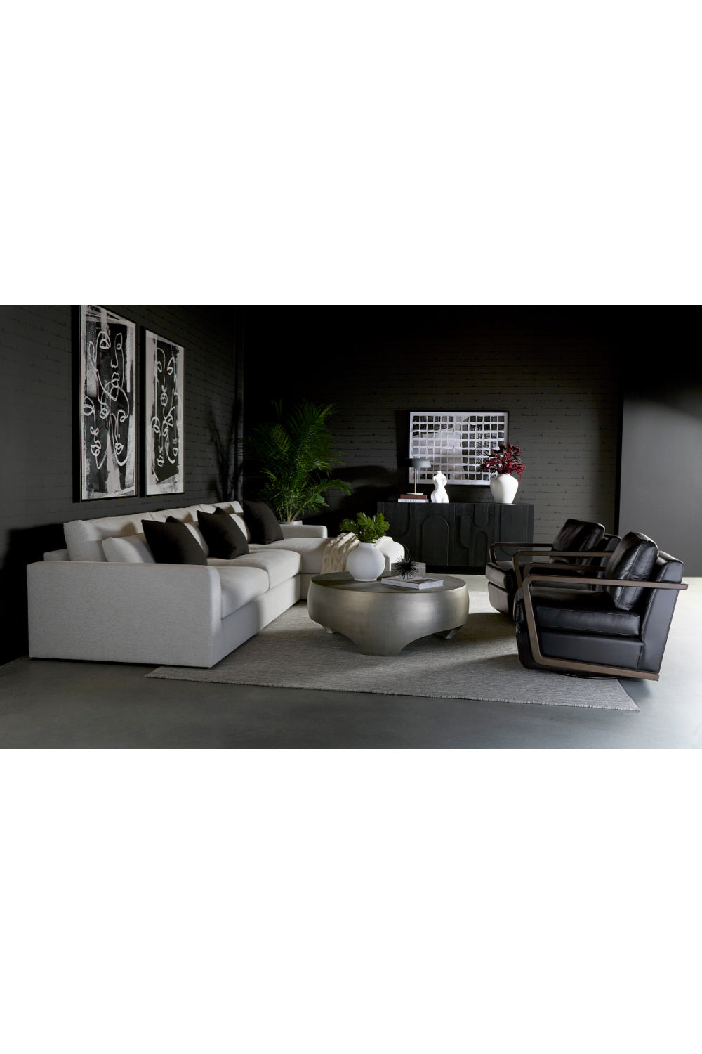 Modern European furniture - Round Indoor/Outdoor Coffee Table with Open Arches - www.oroa.com | Oroa.com